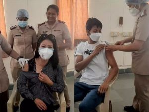 मेरीकोम, लवलीना को कोविड-19 का पहला टीका लगा