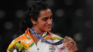  तोक्यो ओलंपिक में बैडमिंटन के महिला सिंगल्स में पी वी सिंधु ने कांस्य पदक जीता