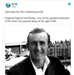 नहीं रहे इंग्लैंड के पूर्व कप्तान टेड डेक्सटर, 86 साल की उम्र में निधन 