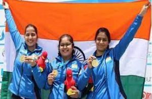 भारत ने महिलाओं की 25 मीटर टीम स्पर्धा में स्वर्ण जीता, मनु का चौथा स्वर्ण
