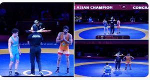 एशियाई कुश्ती चैंपियनशिप में, भारतीय पहलवानों ने एक स्वर्ण, दो रजत और दो कांस्य पदक जीते