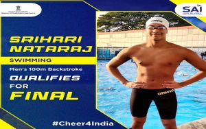 राष्ट्रमंडल खेलों में, भारतीय दल की शानदार शुरुआत, तैराकी में श्रीहरि नटराज ने 100 मीटर बैकस्ट्रोक के फाइनल में जगह बनाई