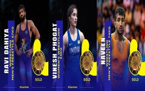 राष्ट्रमंडल खेलों में पहलवान रवि दहिया, विनेश फोगट और नवीन ने स्वर्ण पदक जीते, पैरा टेबल टेनिस में भाविना पटेल ने भी स्‍वर्ण जीता