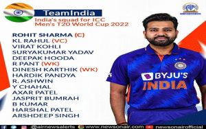 टी-ट्वेंटी क्रिकेट विश्वकप के लिए रोहित शर्मा के नेतृत्‍व में भारतीय टीम की घोषणा, जसप्रीत बुमराह और हर्षल पटेल की टीम में वापसी