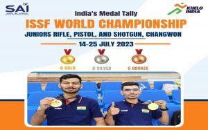 आईएसएसएफ विश्‍व निशानेबाजी चैंपियनशिप में भारत पदक तालिका में दूसरे स्‍थान पर