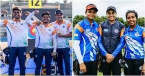 भारत के कंपाउंड तीरंदाजों ने पुरुष और महिला टीम स्पर्धा में स्वर्ण पदक जीते
