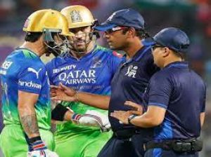कोहली पर आईपीएल आचार संहिता के उल्लंघन के लिए मैच फीस का 50 प्रतिशत जुर्माना लगा