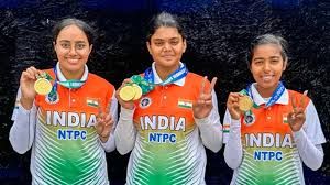  भारतीय महिला कम्पाउंड तीरंदाजी टीम ने विश्व कप में लगायी स्वर्ण पदकों की हैट्रिक, प्रियांश को रजत